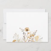 Invitation Mariage Fleur sauvage Crème Et Sage (Dos)