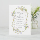 Invitation Mariage Fleur sauvage Daisy Stylish Spring (Debout devant)