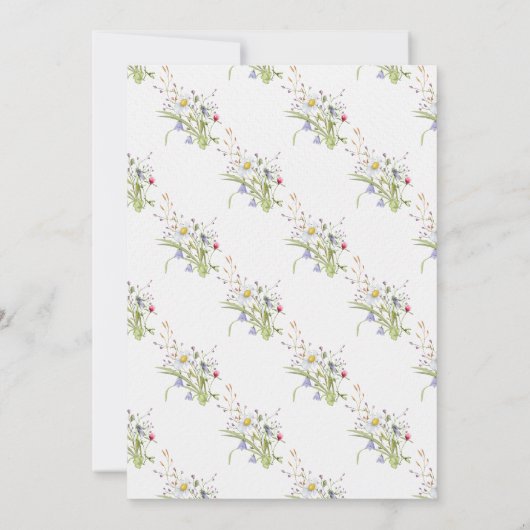 Invitation Mariage Fleur sauvage Daisy Stylish Spring (Dos)