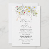 Invitation Mariage Fleur sauvage Daisy Stylish Spring (Devant)