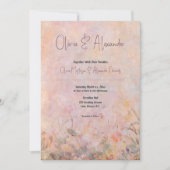 Invitation Mariage fleur sauvage d'aquarelle (Devant)