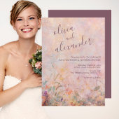Invitation Mariage fleur sauvage d'aquarelle