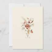 Invitation Mariage fleur sauvage d'aquarelle de surface à fle (Dos)