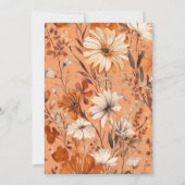 Invitation Mariage Fleur sauvage d'aquarelle en terre cuite (Dos)