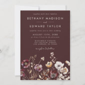 Invitation Mariage Fleur sauvage d'automne (Devant)