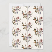 Invitation Mariage Fleur sauvage d'automne (Dos)