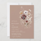 Invitation Mariage Fleur sauvage d'automne (Devant)