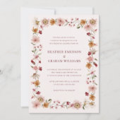 Invitation Mariage Fleur sauvage de Bourgogne (Devant)