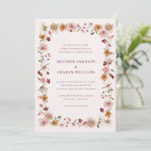 Invitation Mariage Fleur sauvage de Bourgogne (Debout devant)
