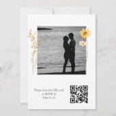 Invitation Mariage Fleur sauvage de code QR photo (Dos)