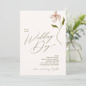 Invitation Mariage Fleur sauvage de flush de calligraphie min (Debout devant)