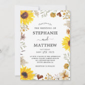 Invitation Mariage fleur sauvage de l'aquarelle botanique de  (Devant)