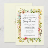 Invitation Mariage Fleur sauvage de l'aquarelle Mountain Mead (Devant / Derrière)