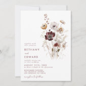 Invitation Mariage Fleur sauvage de l'automne Whimsical (Devant)