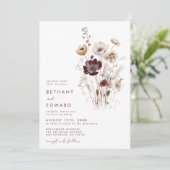Invitation Mariage Fleur sauvage de l'automne Whimsical (Debout devant)