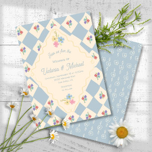 Invitation Mariage fleur sauvage de paquets de semences tiré 