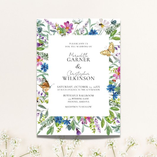 Invitation Mariage Fleur sauvage de printemps