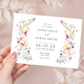 Invitation Mariage Fleur sauvage de printemps coloré