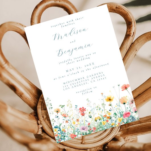 Invitation Mariage Fleur sauvage de printemps Whimsical