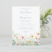 Invitation Mariage Fleur sauvage de printemps Whimsical (Debout devant)