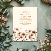 Invitation Mariage Fleur sauvage de Terracotta Boho