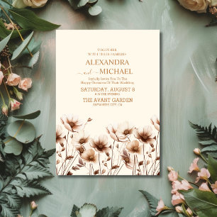 Invitation Mariage Fleur sauvage de Terracotta Boho