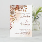 Invitation Mariage Fleur sauvage de Terracotta Boho (Debout devant)