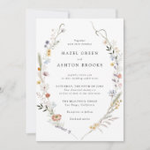 Invitation Mariage Fleur sauvage de terre (Devant)