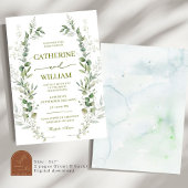 Invitation Mariage Fleur sauvage de verdure