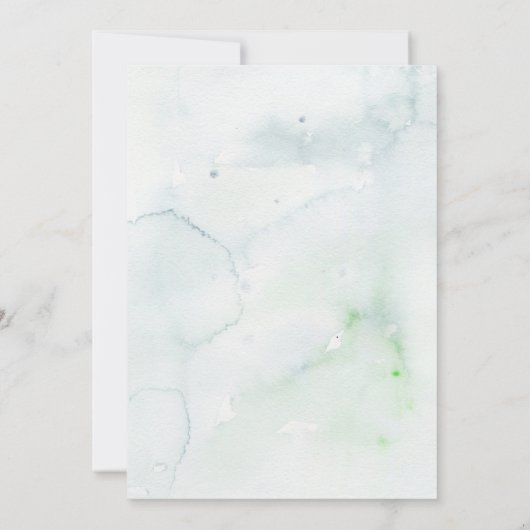 Invitation Mariage Fleur sauvage de verdure (Dos)