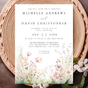 Invitation Mariage Fleur sauvage Delicate
