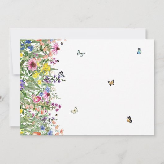 Invitation Mariage Fleur sauvage d'été Boho (Dos)