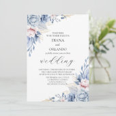 Invitation Mariage Fleur sauvage Elegant Boho (Debout devant)