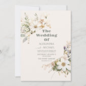 Invitation Mariage Fleur sauvage Elegant Boho (Devant)