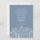 Invitation Mariage fleur sauvage Elegant Boho (Devant)