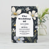 Invitation Mariage Fleur sauvage Elegant Boho (Debout devant)