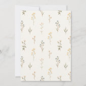 Invitation Mariage Fleur sauvage Elegant Boho (Dos)