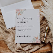 Invitation Mariage fleur sauvage En Symbole Mémoire Amour,