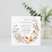 Invitation Mariage Fleur sauvage Fairy Tale (Debout devant)