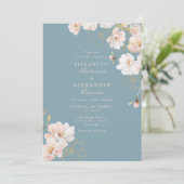Invitation Mariage Fleur sauvage floral enchanté (Debout devant)