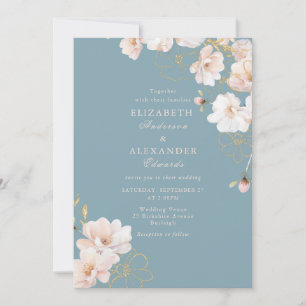 Invitation Mariage Fleur sauvage floral enchanté