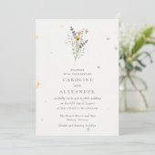 Invitation Mariage fleur sauvage Floral Garden (Debout devant)