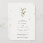 Invitation Mariage fleur sauvage Floral Garden (Devant / Derrière)