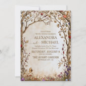 Invitation Mariage Fleur Sauvage Floral Rustique (Devant)