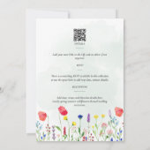 Invitation Mariage fleur sauvage Inviter Floral Print ou Digi (Dos)