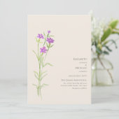 Invitation Mariage fleur sauvage Inviter Floral Print ou Digi (Debout devant)