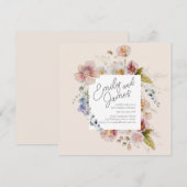 Invitation Mariage  Fleur sauvage Jardin lux (Devant / Derrière)