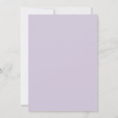 Invitation Mariage Fleur Sauvage Lilas Doré (Dos)