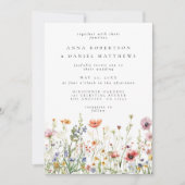 Invitation Mariage Fleur sauvage Mauve (Devant)