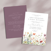 Invitation Mariage Fleur sauvage Mauve